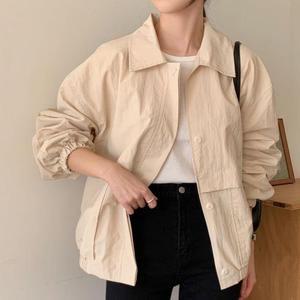 여자 봄 나일론자켓 블루종 빅포켓 야상 점퍼