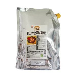 백설 다담 바지락 순두부 찌개양념 2kg 2개