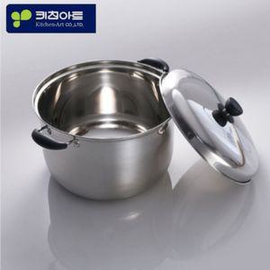 키친아트 스텐 곰솥 지벤 3중 바닥 대형들통 큰냄비