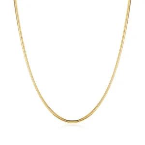 [비앤비골드] 18K 글로시 2mm 스네이크 뱀줄 체인 목걸이 IRN40650