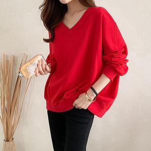 빅사이즈 503 파임브이넥밴딩맨투맨 DILE639