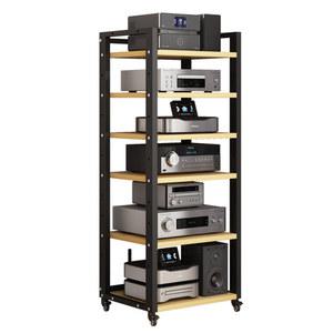 퀸구 조립식 프린트 거치대 받침대 콘솔 랙 블랙 장식장 오디오랙 진열대 4단 사운드바