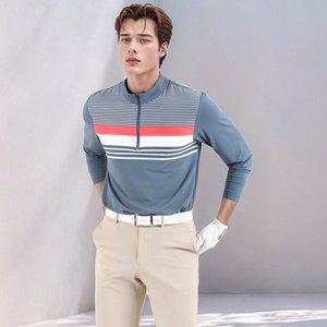 [보이투맨]남성용 스판 하이넥 골프티셔츠 NILB233