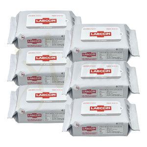 애경 랩신 손소독 티슈 20매 x 6개 휴대용 알콜 항균물티슈