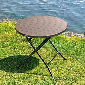 [공간미가구]아웃라이프 800 원형 테이블 간이 커피숍 휴대용 인테리어 브로몰딩 야외 접이식