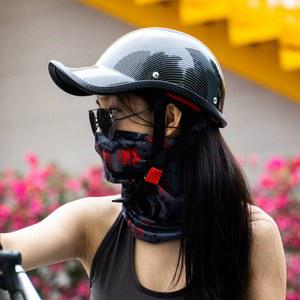 하프헬멧 카본 반모 스냅백 무광 3K 스쿠터 여름헬멧 클래식 브라이트 여성 하프 오토바이