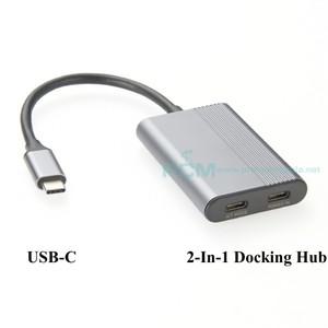 2-In-1 USB-C 허브  - 4K60Hz DP ALT 모드 비디오 확장기 100W PD3.0 포함   VR/AR 안경용 전원  데이터 분
