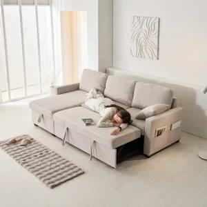 동서가구 런스 아쿠아텍스 패브릭 확장형 소파베드 1인/2인/4인 쇼파 모듈 편백황토숯