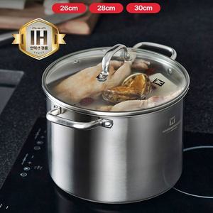 바겐슈타이거 IH 티프 스텐 곰솥 인덕션 대용량 대형 사골 들통 큰 냄비 28cm(12L)