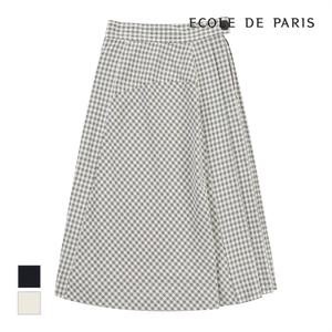 [에꼴드파리] 체크패턴 롱스커트_CB24WSA006Z