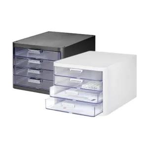 클리어 멀티 캐비넷 4단 데스크정리함 A4서류함/멀티서류함/서류/문서함/데스크서랍장/사무실/투명/보관