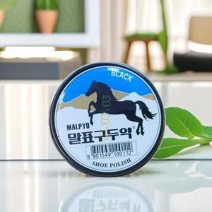 말표 구두약 검정색 40g 구두 광택제 신발 클리너 블랙 가죽보호 가정용 직업용 (2개)