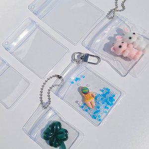 미니 pvc 지퍼백 키링 투명 파우치 만들기 부자재 재료 DIY 열쇠 고리 가방 키홀더 핸드폰 백꾸