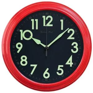 GB4697e 야광 무소음 메탈 벽시계 25cm 레드 제조한국 (WFHTZ2H)