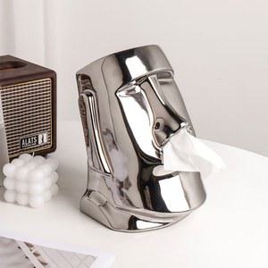 모아이 석상 조각상 각티슈 두루마리휴지케이스 콧물 걸이 케이스 모아이석상휴지 아메리칸코