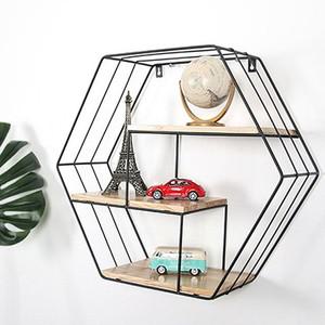 철제선반 인테리어 헥사곤 3단 벽선반 벽걸이선반