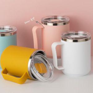 머그컵400ml(1개) 손잡이 스텐 뚜껑 레스컵 커피머그
