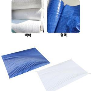 야적용 백색 타포린 방수 천막 5mX10m 작업용 바닥보호 시공 덮개