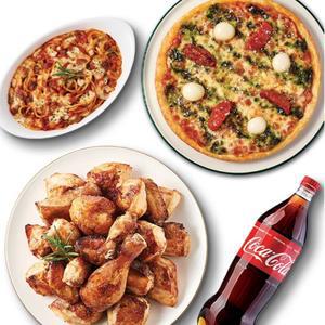 [굽네]오리지널+바질토마토피자(8인치)+볼로네제+콜라