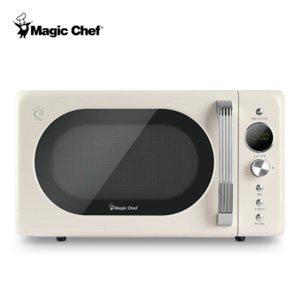 매직쉐프 레트로 플랫 20L 무회전 전자레인지 MEM-GRT20DC 이지클린 다이얼노브