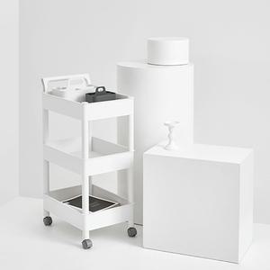 시스맥스 리템 트롤리 3단 이동형 3단 화이트