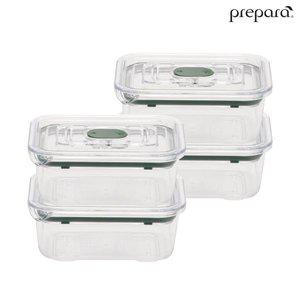 [프리파라] 브루클린 2호(460ml) x 4개 / 스마트 래치락 밀폐용기 반찬통