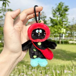 캣츠미미 고양이 인형키링 (블랙) +뜨개가방 가방참고리 키홀더