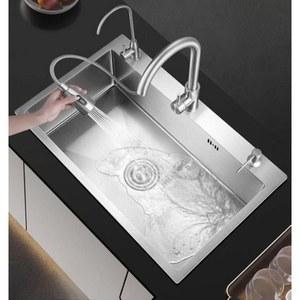 메이트샵 나노코팅 아파트 400 카페 사각 대형 싱크볼 싱크대볼 도톰싱글 스텐 씽크대볼세트