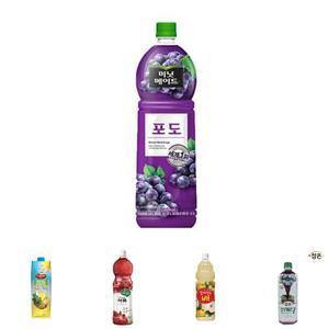 미닛메이드 프리미엄 포도 1.5L 코카콜라/주스/망고/오렌지/쥬스/델몬트/사과/알로에/감귤/착즙/갈배/과일