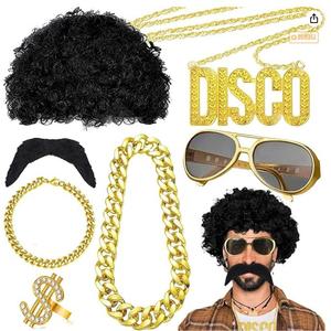 힙합 골드 체인 선글라스 가짜 금목걸이 플렉스 두꺼운 부자 소품 방송