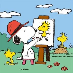 DIY 그리기 페인팅 피너츠 스누피 화가 25X25 (WFGOZD7)