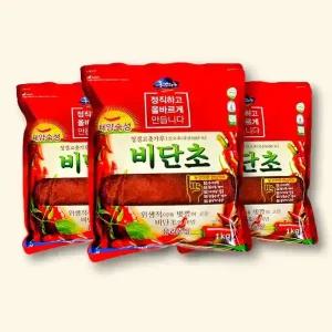 25년산 영월농협 동강마루 청결 고춧가루 비단초 1kg x 3팩 / 국산 태양숙성초