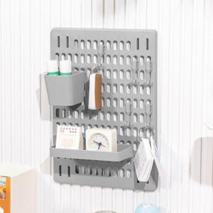 홈데코 접착식 페그보드 선반세트 P1(그레이) (42HYj)