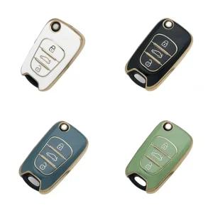 기아 현대 3버튼 TPU 골드라인 폴딩키 케이스