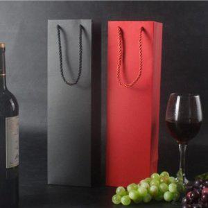고품질 무지 설날 와인병캐리어 와인쇼핑백 프리미엄 선물세 (WFGELD1)