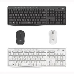 로지텍 무선 키보드 마우스 세트 MK295 SILENT (정품) 화이트 한글 (키스킨)