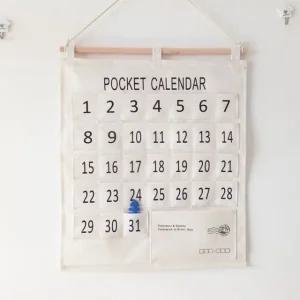 걸이형 월간 용돈관리 파우치 수납정리함 포켓 주머니 (WFJ1NZ8)