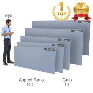 휴대용 프로젝터 스크린 가정 야외 사무실용 심플 커튼 안티 라이트 60 100 인치