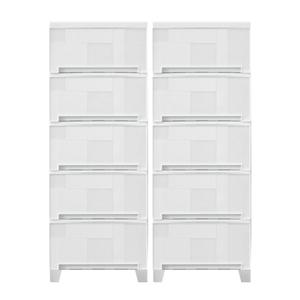 2개세트 국내제작 베이직 다용도 플라스틱 서랍장 5단 수납장 장난감 속옷정리함 침실서랍장