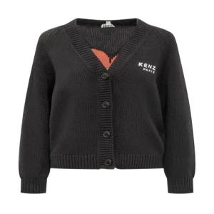 25FW 겐조 가디건 FF62CA7063LA99J BLACK DOM