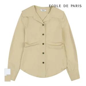 [에꼴드파리] 빅카라 허리셔링 블라우스_CB28WBA005Z