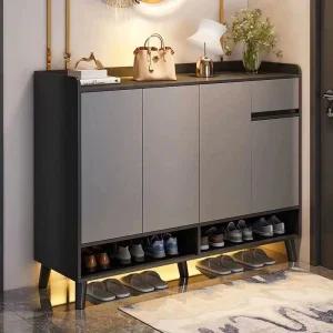 현관 입구 신발장 조립식 심플 원목 좁은 캐비닛 사무실 대용량 신발