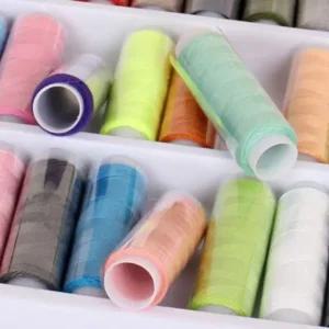 고품질 재봉틀실세트 폴리에스터 바느질실 패브릭 수선실 39색 패치워크포인트 키링고리 (WFJHRLL)