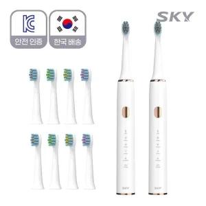 [1+1] 스카이 케어 ST10 5단 모드 IPX7 음파 전동 칫솔 + 칫솔모 5개입