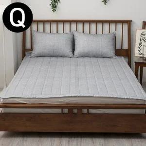 순면 퀸 차렵이불 40수 쉐브론 패드 침대커버 퀸사이즈 이불 (WFJJEHV)