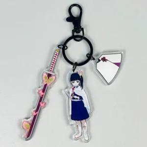 귀멸의칼날 츠유리 카나오 아크릴 키링 귀칼 애니 굿즈 귀살대 일륜도 무기 제복 열쇠고리