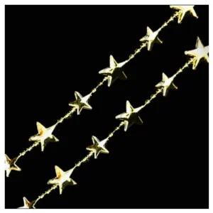 체인구슬(별대)-금색/체인/비즈/구슬/끈/메탈/트리/줄구슬/공예/재료/대용량/크리스마스/별/모음/장식/체인