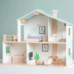 원목 인형의 집 역할놀이 우드 주방 놀이 미니어처 하우스