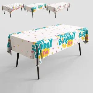생일 파티 테이블보1+1 식탁보 일회용 장식소품