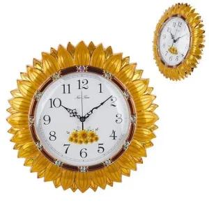 금빛 해바라기 원형 벽시계-약40cm 일반벽시계 거실벽시계 바늘벽시계 바늘시계 해바라기